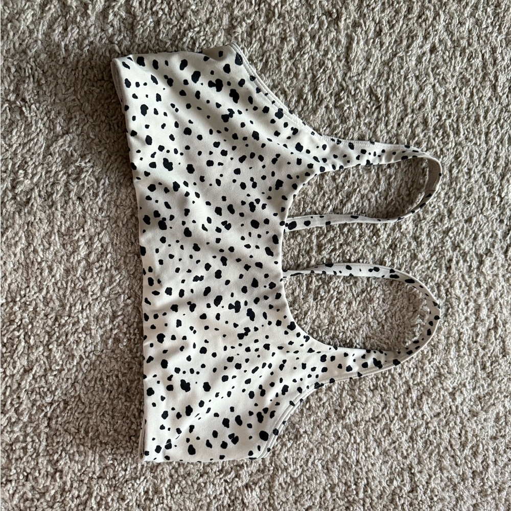 Vuori Black and White Spotted Bra
